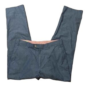 Southern Pines flat front blue chambray pants size 36W / 32L‎